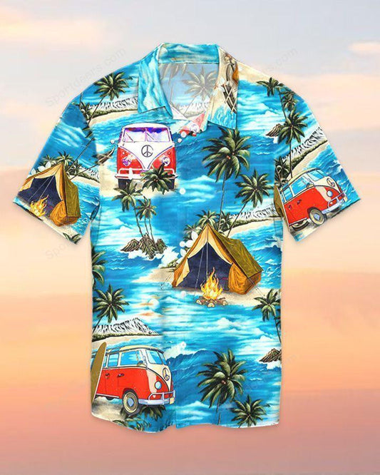 Dearadh Campála Nóiméad Shona Ag Léine Álainn Trá Haváís, Bronntanas Léine Haváíais, Bronntanas Nollag