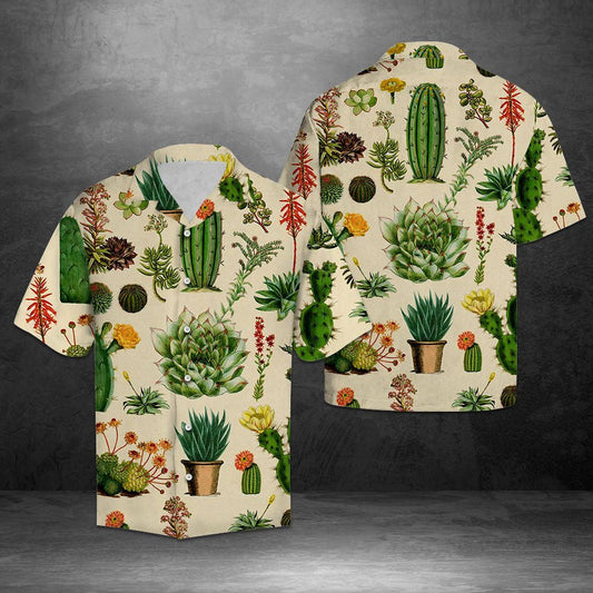 Beautiful Garden With Cactus And Succulents Hawaiian Shirt, Hawaiian For Gift