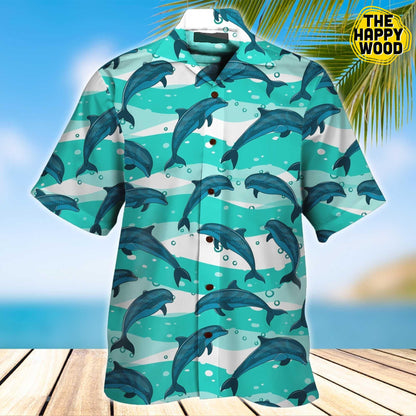 Dolphin 3D Hawaiian Hawaii Shirt_Hawaiian Shirt Gift, Christmas Gift