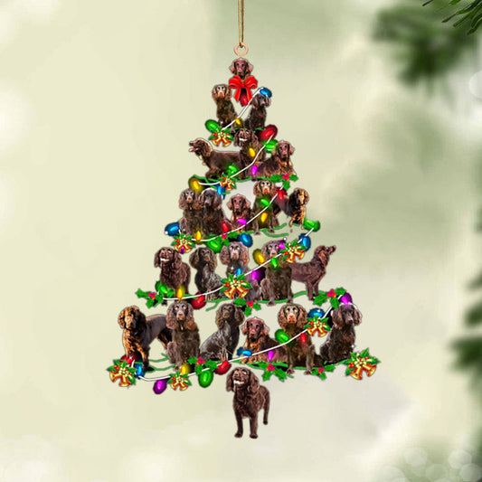 Boykin Spaniel-Christmas Tree Lights-Two Sided Christmas Plastic Hanging Ornament, Christmas Ornament Gift, Christmas Gift, Christmas Decoration