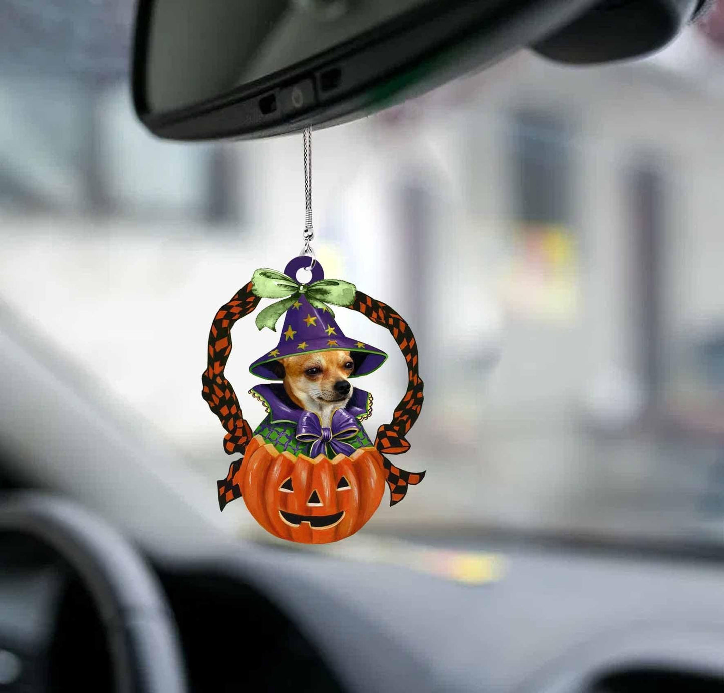 Chihuahua Hello I'm A Witch Ornament, Happy Christmas Ornament, Christmas Gift, Christmas Decoration