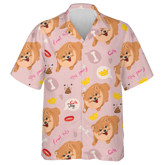 Little Smile Dog Animal In Cartoon Style Hawaiian Shirt, Hawaiian Shirt Gift, Christmas Gift