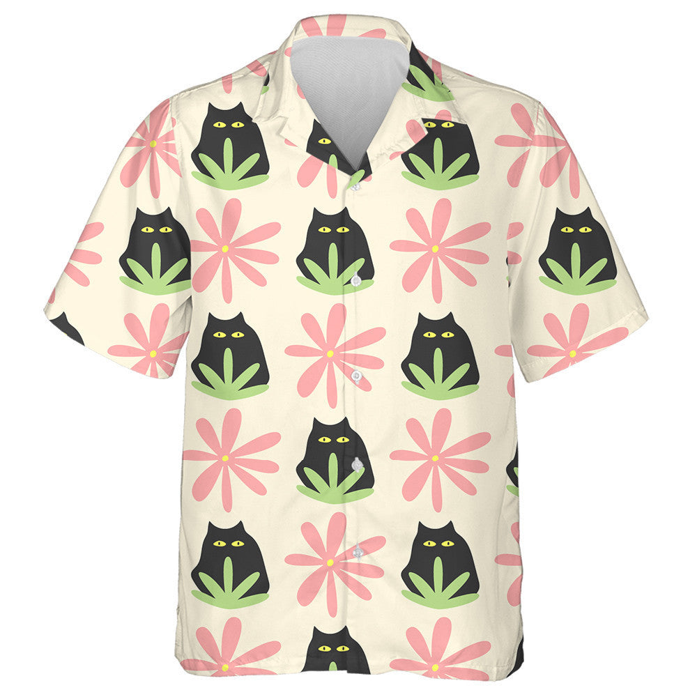 Simple Funny Cat Flower And Plant Hawaiian Shirt,Hawaiian Shirt Gift, Christmas Gift