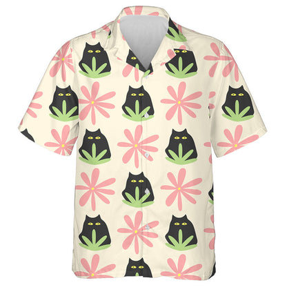 Simple Funny Cat Flower And Plant Hawaiian Shirt,Hawaiian Shirt Gift, Christmas Gift