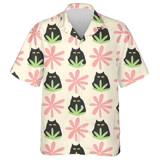 Simple Funny Cat Flower And Plant Hawaiian Shirt,Hawaiian Shirt Gift, Christmas Gift