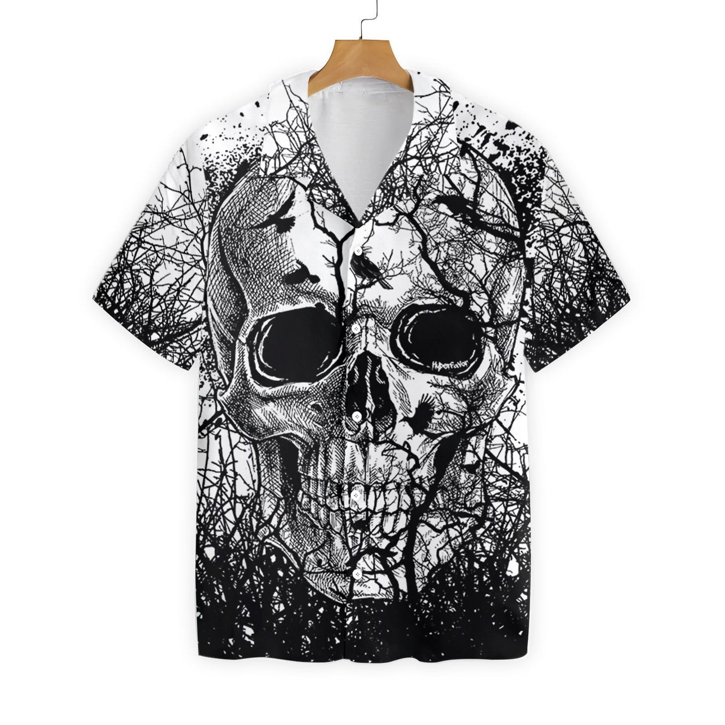 Crow Skull I Patrún Jungle Léine Haváís, Bronntanas Léine Haváíais, Bronntanas Nollag