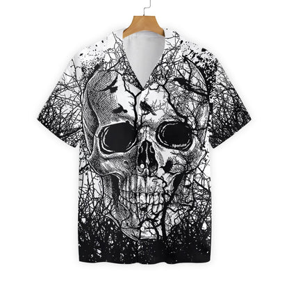 Crow Skull I Patrún Jungle Léine Haváís, Bronntanas Léine Haváíais, Bronntanas Nollag