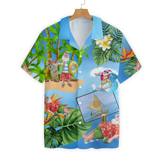 Nollaig Shona Daidí na Nollag Ar an Trá Dear Léine Haváís, Bronntanas Léine Haváíais, Bronntanas Nollag