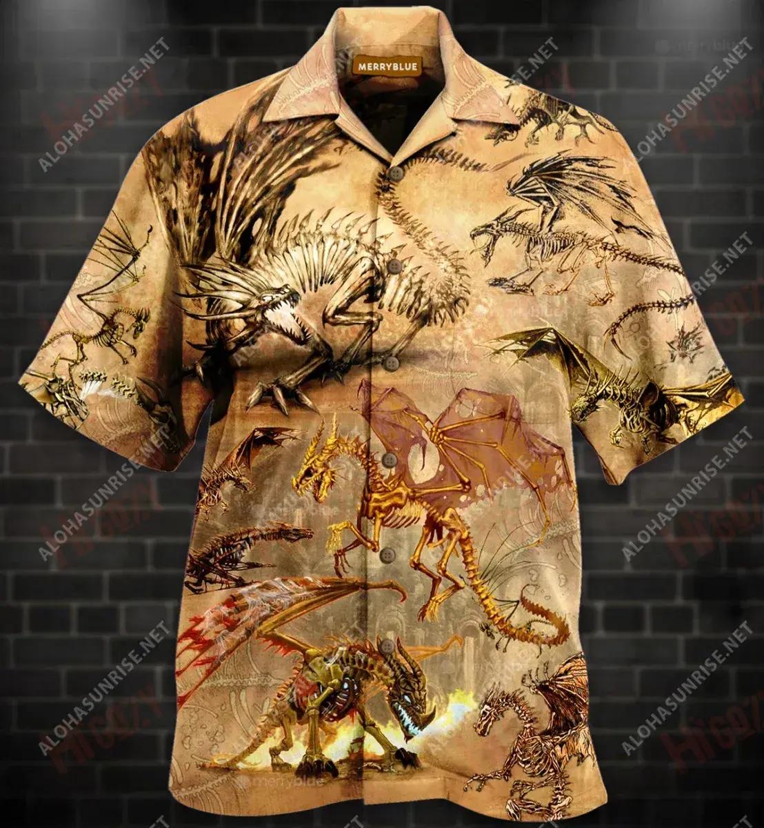 Dragons Are Undying Unisex Short Sleeve Shirt Ocean Tropical Shirts Custom Hawaiian Shirts Hawaiian Shirt Pattern_Hawaiian Shirt Gift, Christmas Gift