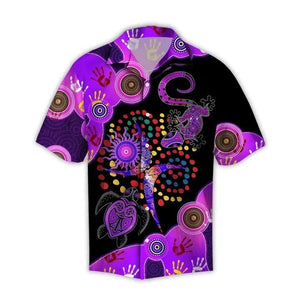 Aboriginal Naidoc Turtle Hawaiian Aloha Shirt Unisex Shorts Sleeve Colorful Hawaiian Shorts Beach Short Sleeve, Hawaiian Shirt Gift, Christmas Gift