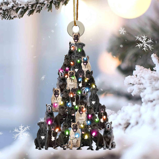 Cane Corso lovely tree gift for cane corso lover gift for dog lover Christmas Plastic Hanging Ornament, Happy Christmas Ornament, Christmas Gift, Christmas Decoration