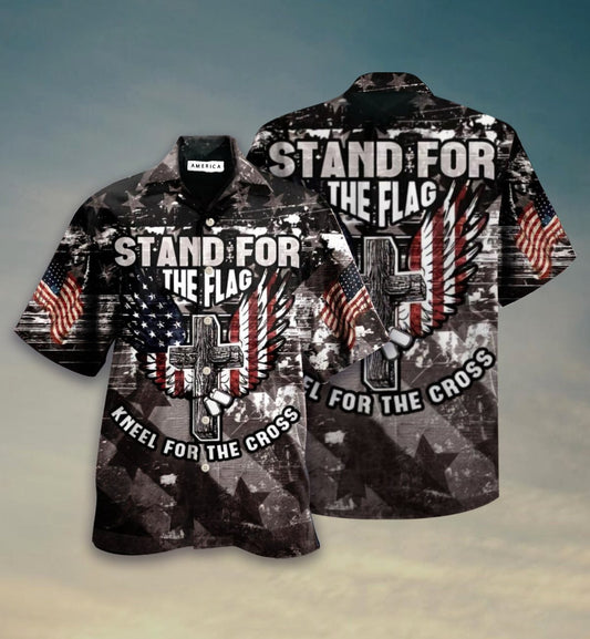 Stand For The Flag Crazy Ornamental Hawaiian Shirt,Hawaiian Shirt Gift, Christmas Gift