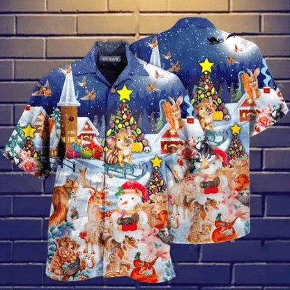 Dearadh Álainn Léine Haváís Feirme Beo Ar Laethanta na Nollag, Bronntanas Léine Haváís, Bronntanas Nollag