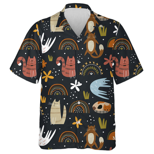 Cait gleoite agus Bláthanna Cúlra an Earraigh Léine Haváís, Bronntanas Léine Haváí, Bronntanas Nollag