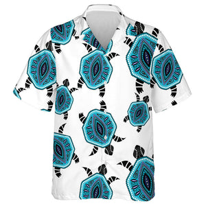 Vintage Hand Drawn Turtle And Sea Life Background Hawaiian Shirt, Hawaiian Shirt Gift, Christmas Gift