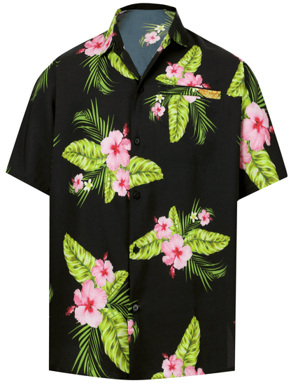Bouquet Of Hibiscus And Palm Leaves Tropical Hawaiian Shirt, Hawaiian Shirt Gift, Christmas Gift