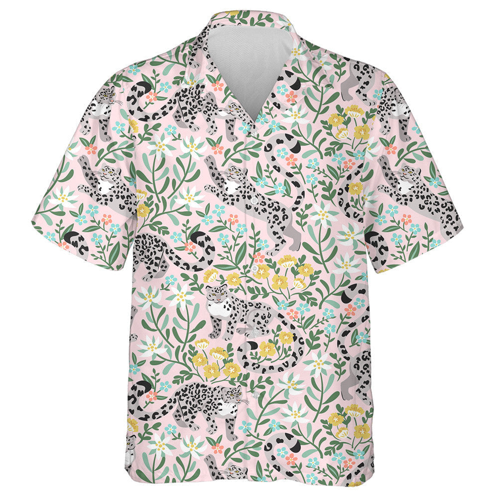 Playful Snow Leopards In Altai Mountain Herbs Hawaiian Shirt, Hawaiian Shirt Gift, Christmas Gift