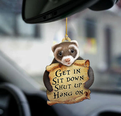 Ferret Get In Ferret Lover Two Sided Ornament, Animal Car Interior Decor,Christmas Gift,Christmas Decoration