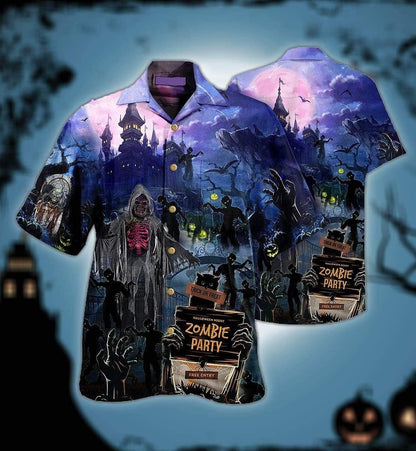 Cúlra Cóisir Zombie Oíche Shamhna Trick Nó Caitheamh Léine Haváís, Bronntanas Léine Haváís, Bronntanas Nollag