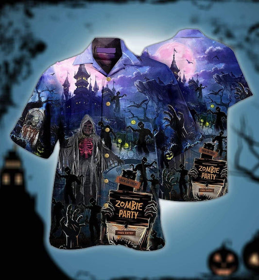 Cúlra Cóisir Zombie Oíche Shamhna Trick Nó Caitheamh Léine Haváís, Bronntanas Léine Haváís, Bronntanas Nollag