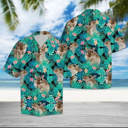 Gerbils Tropical Hawaiian Shirt, Hawaiian Shirt Gift, Christmas Gift