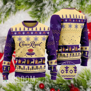 Basic Crown Royal Ugly Christmas Sweater, Christmas Ugly Sweater,Christmas Gift,Gift Christmas 2022