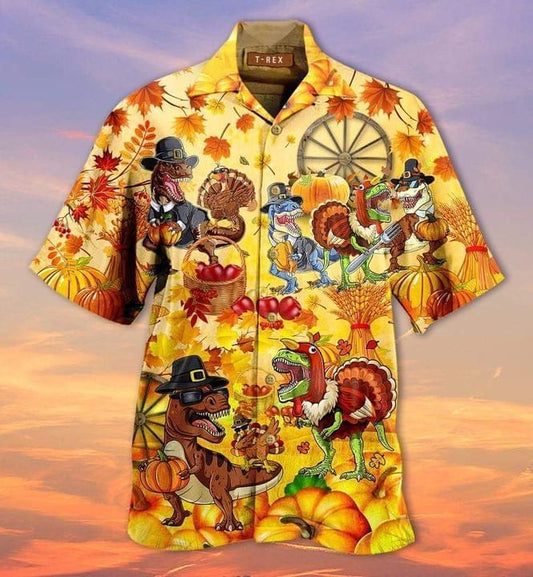 Find Happy Trexgiving Hawaiian Shirt_ Hawaiian Shirt Gift, Christmas Gift