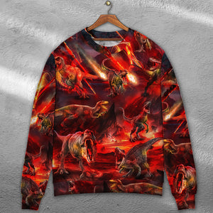 Dinosaur Meteorite Cool Style Ugly Christmas Sweater, Christmas Gift, Gift Christmas 2024