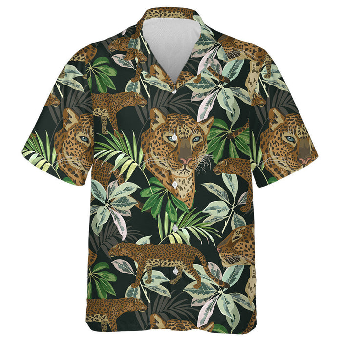 Wild Animals Leopard King In The Jungle Hawaiian Shirt, Hawaiian Shirt Gift, Christmas Gift