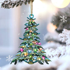 Turtle Christmas Tree Shaped Acrylic Ornament For Turtle Lovers,Christmas Gift,Christmas Decoration