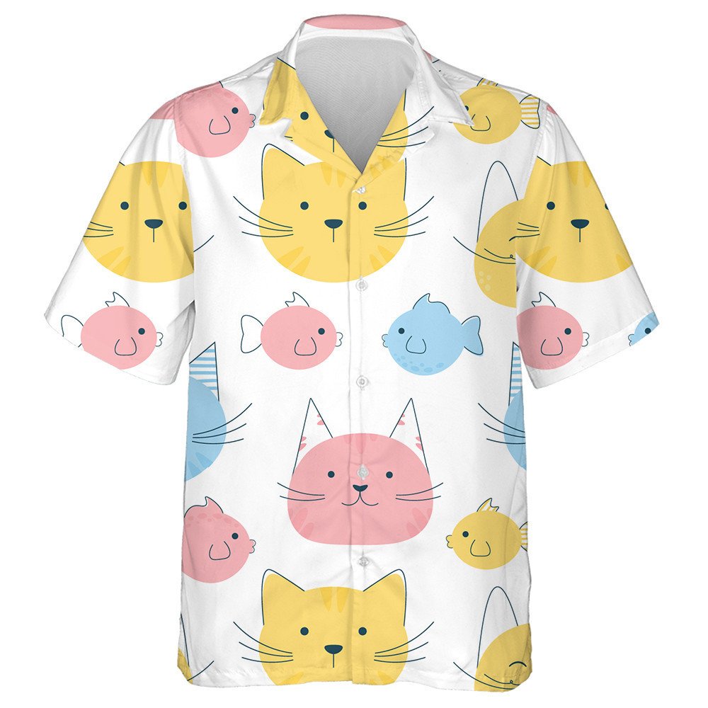 Uiscedhath Cait Greannmhar agus Iasc I Stíl Chartúin Léine Haváís, Bronntanas Léine Haváís, Bronntanas Nollag