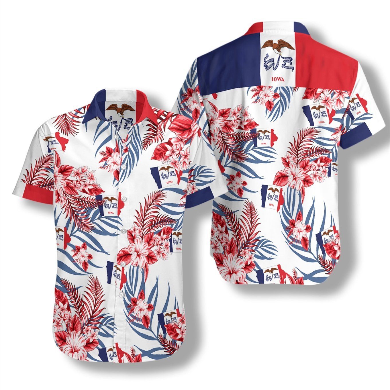 Iowa Proud Ez05 0907 Léine Aloha Haváís Gearr muinchille Trá Haváís, Bronntanas Léine Haváíais, Bronntanas Nollag