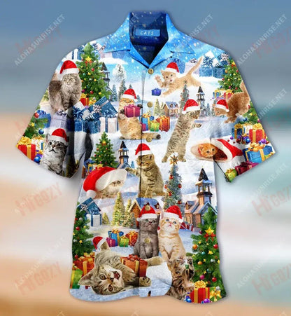 Cats Is The New Ornaments Short Hawaiian Shirt Ocean Aloha Shirt Best Hawaiian Shirts Crazy Shirts Hawaii, Hwaiian For Gift