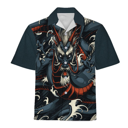 Mystical Dragon Theme Pretty Ornamental Hawaiian Shirt,Hawaiian Shirt Gift, Christmas Gift