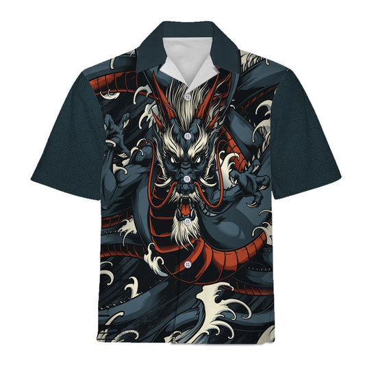 Mystical Dragon Theme Pretty Ornamental Hawaiian Shirt,Hawaiian Shirt Gift, Christmas Gift