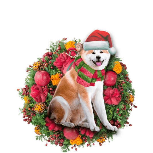 Akita Christmas Plastic Hanging Ornament, Christmas Ornament Gift, Christmas Gift, Christmas Decoration