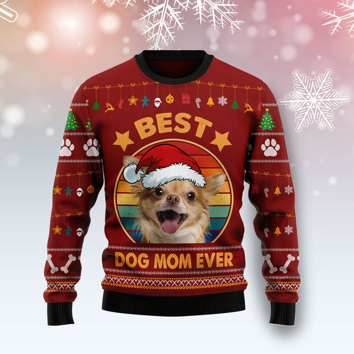 Chihuahua Best Dog Mom Ever Ugly Christmas Sweater, Christmas Ugly Sweater,Christmas Gift,Gift Christmas 2022