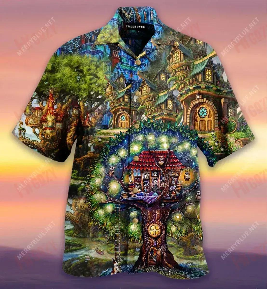 My Dream Treehouse Short Hawaiian Shirt Ocean Short Sleeve Vintage Hawaiian Shirts Hawaiian Shirt Pattern, Hawaiian Shirt Gift, Christmas Gift