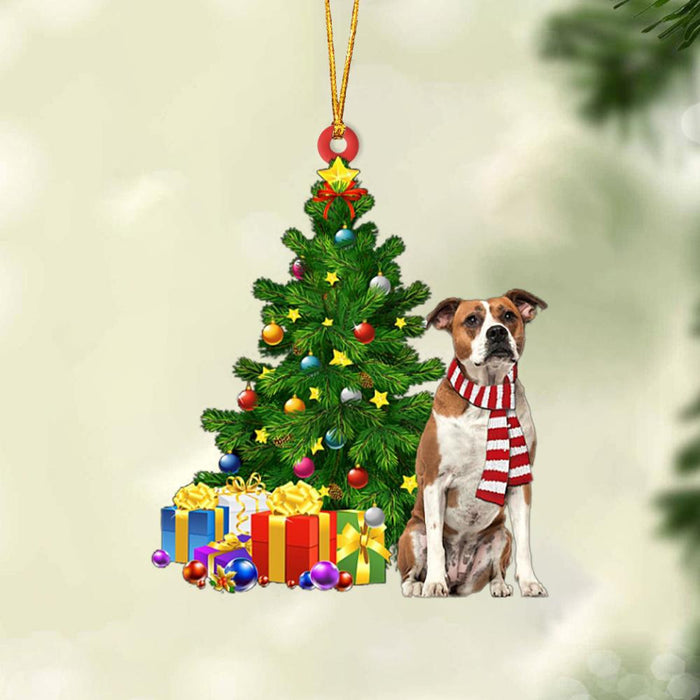 American Bulldog-Christmas Star Hanging Christmas Plastic Hanging Ornament, Christmas Gift, Christmas Decoration