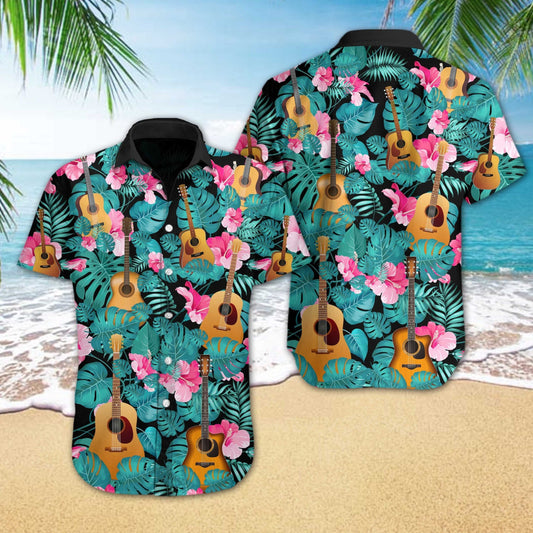 Love Music Giotár Dearadh Tropical Léine Haváís, Haváís For Gift