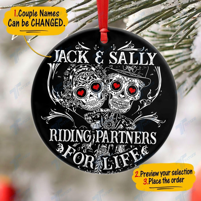 Custom Riding Partners For Life Circle Ornament, Christmas Gift, Christmas Decoration