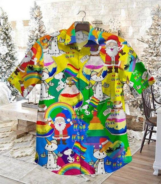 Lgbt Téama Santa Claus Dearadh Stíl Seanré Léine Haváís, Bronntanas Léine Haváís, Bronntanas Nollag