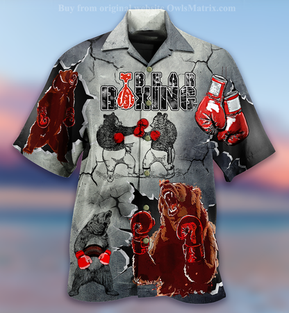 Boxing Bear Love It - Hawaiian Shirt,Hawaiian Shirt Gift, Christmas Gift