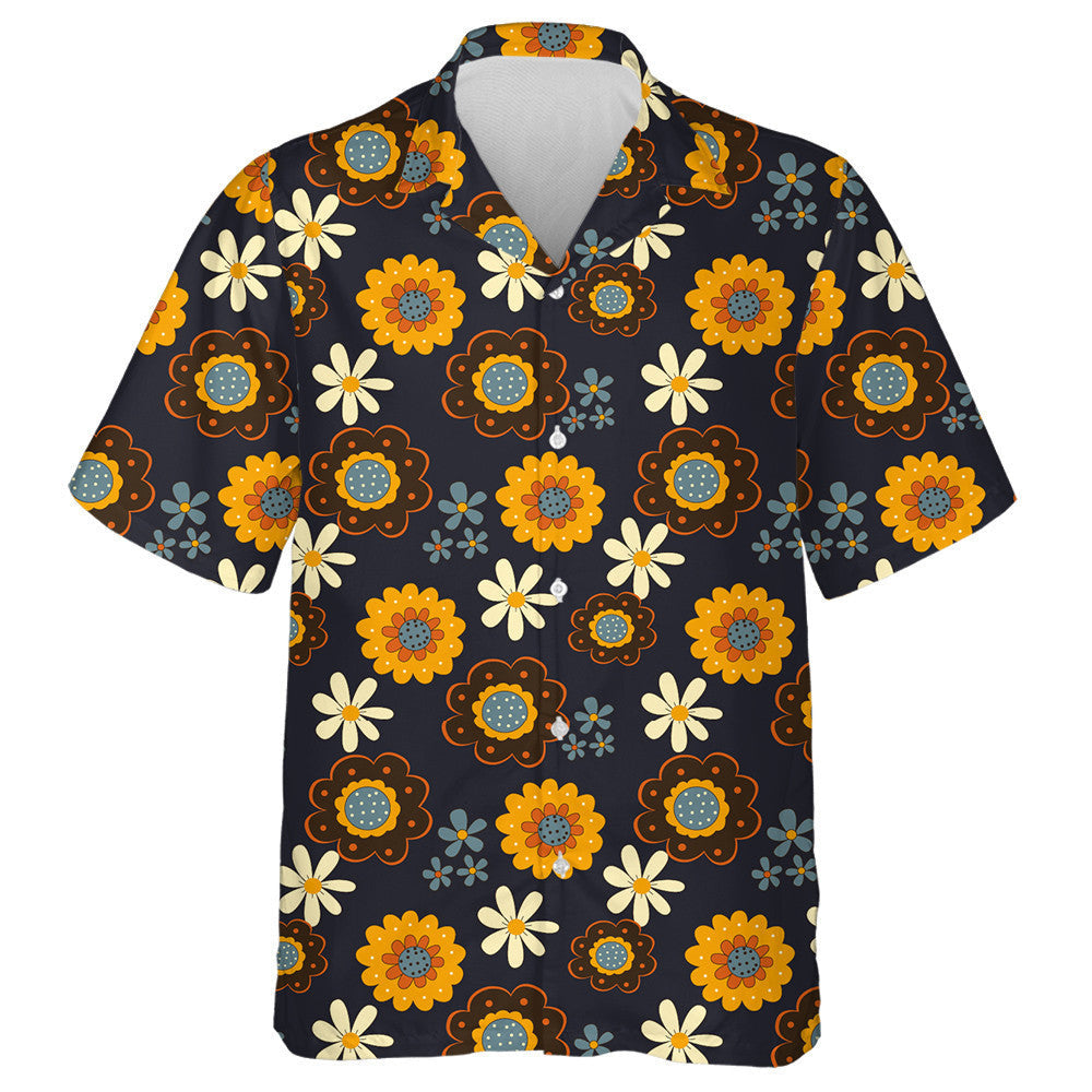 Stíl Hippie Rainbow Hearts Ar Chúlra Bán Dearadh Léine Haváís, Bronntanas Léine Haváís, Bronntanas Nollag