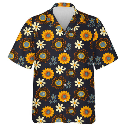 Stíl Hippie Rainbow Hearts Ar Chúlra Bán Dearadh Léine Haváís, Bronntanas Léine Haváís, Bronntanas Nollag