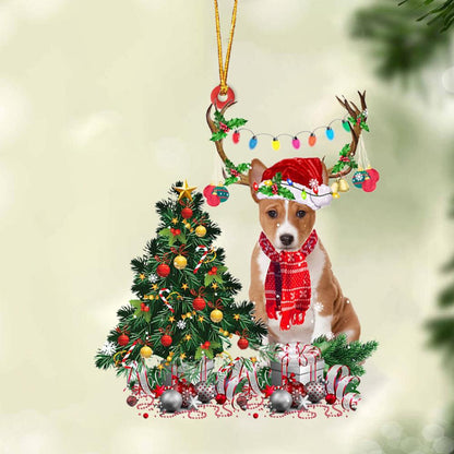 Basenji-Christmas Tree Gift Hanging Christmas Plastic Hanging Ornament, Christmas Ornament Gift, Christmas Gift, Christmas Decoration