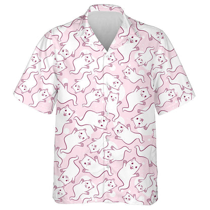 Ghost Cats With Floating Kitties For Halloween Hawaiian Shirt, Hawaiian Shirt Gift, Christmas Gift