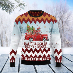 Cat Red Truck Ugly Christmas Sweater,Christmas Gift,Gift Christmas 2022