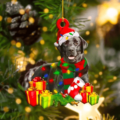 Black Labrador Christmas Ornament, Christmas Ornament Gift, Christmas Gift, Christmas Decoration