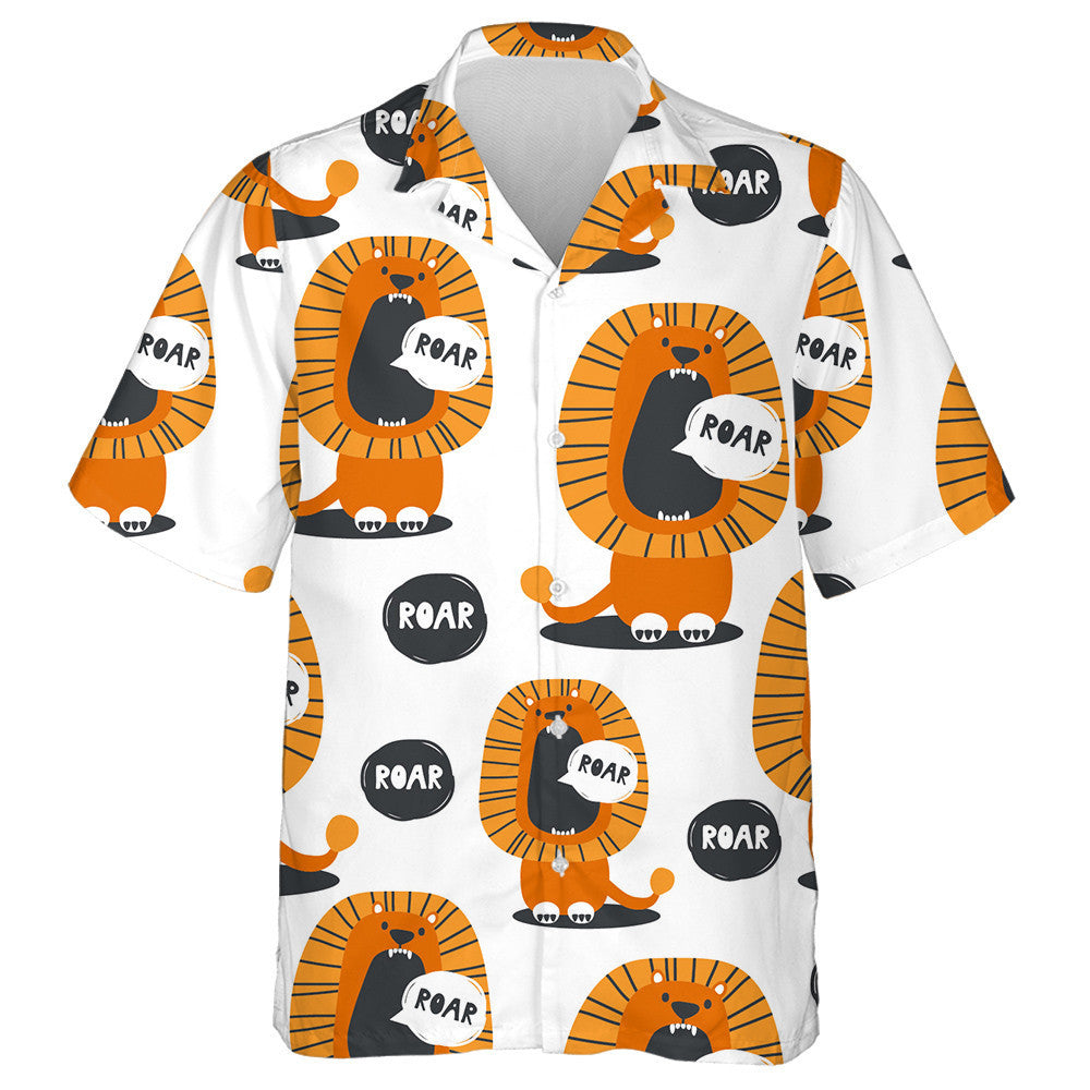 Muzzle Of Cute Lions To Yawn Hawaiian Shirt,,Hawaiian Shirt Gift, Christmas Gift